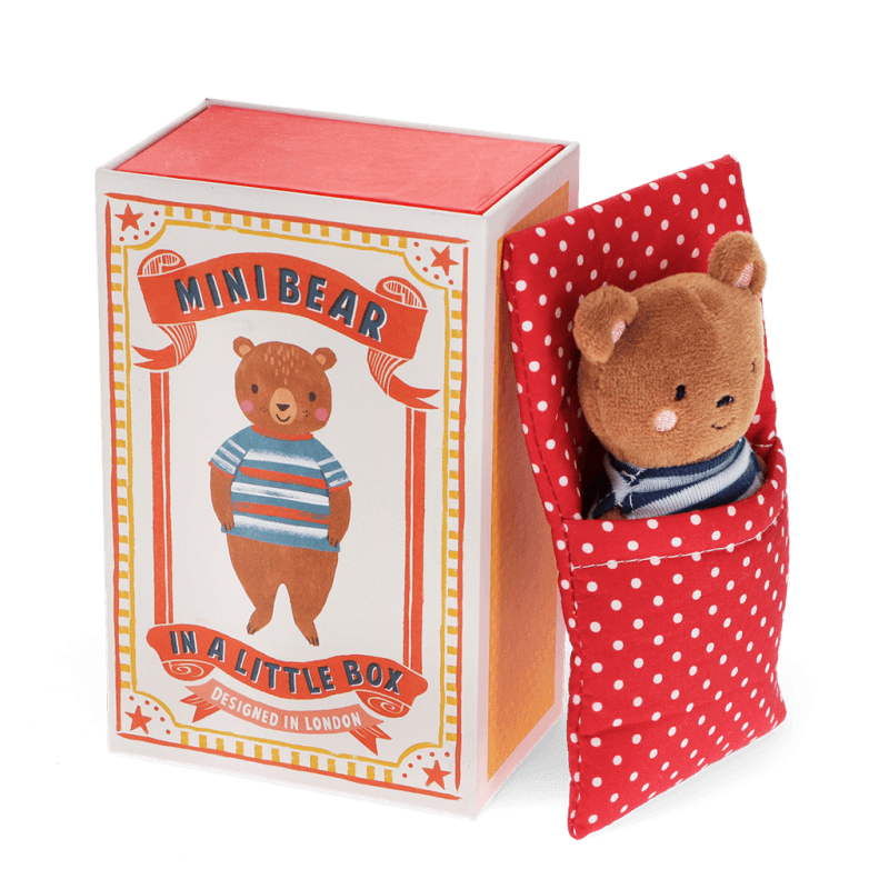 Mini oso de peluche en cajita