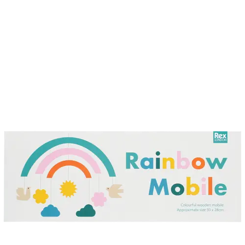 Móvil de madera arcoiris
