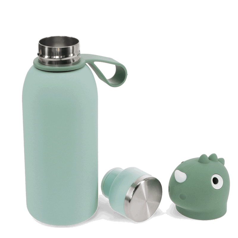 botella acero térmica cabeza de dino