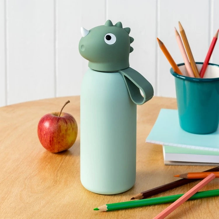 botella acero térmica cabeza de dino