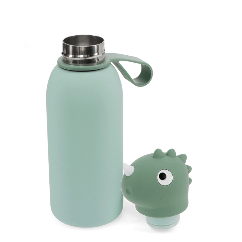botella acero térmica cabeza de dino
