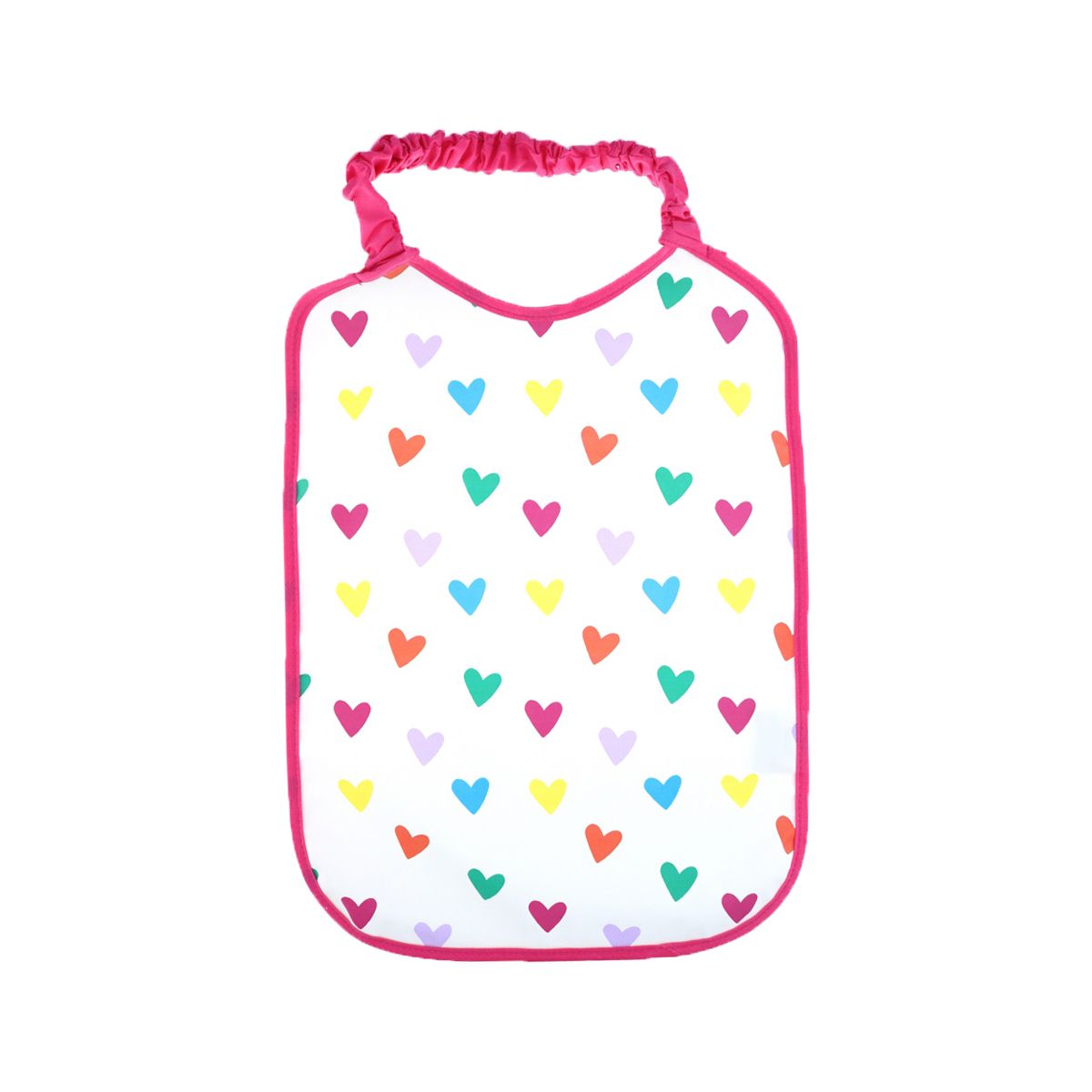 Babero impermeable cuello elástico corazones