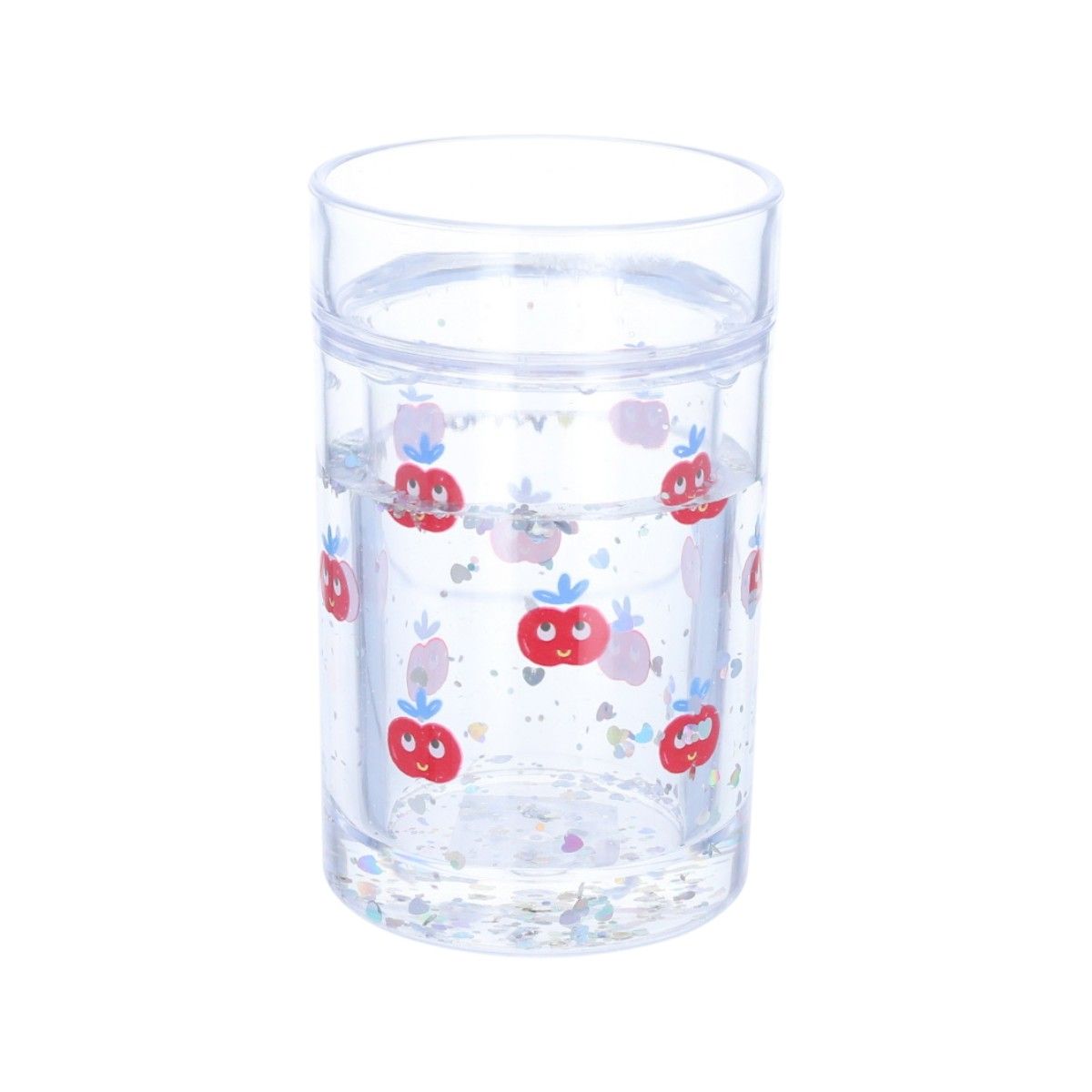 Vaso transparente manzana