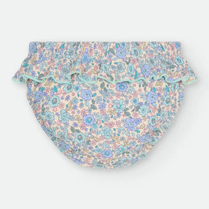 Bañador pañal flores liberty azul