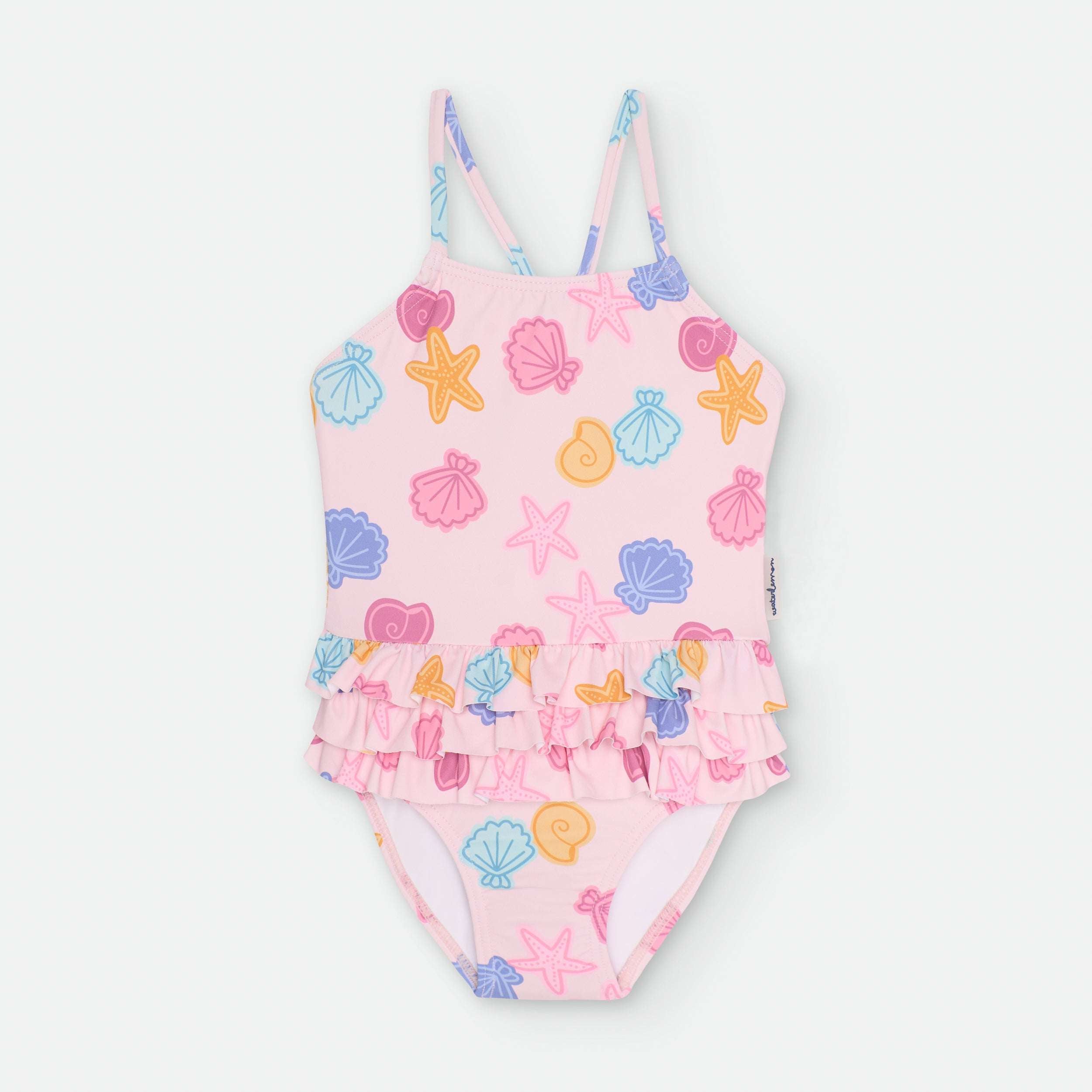 Bañador conchas rosa