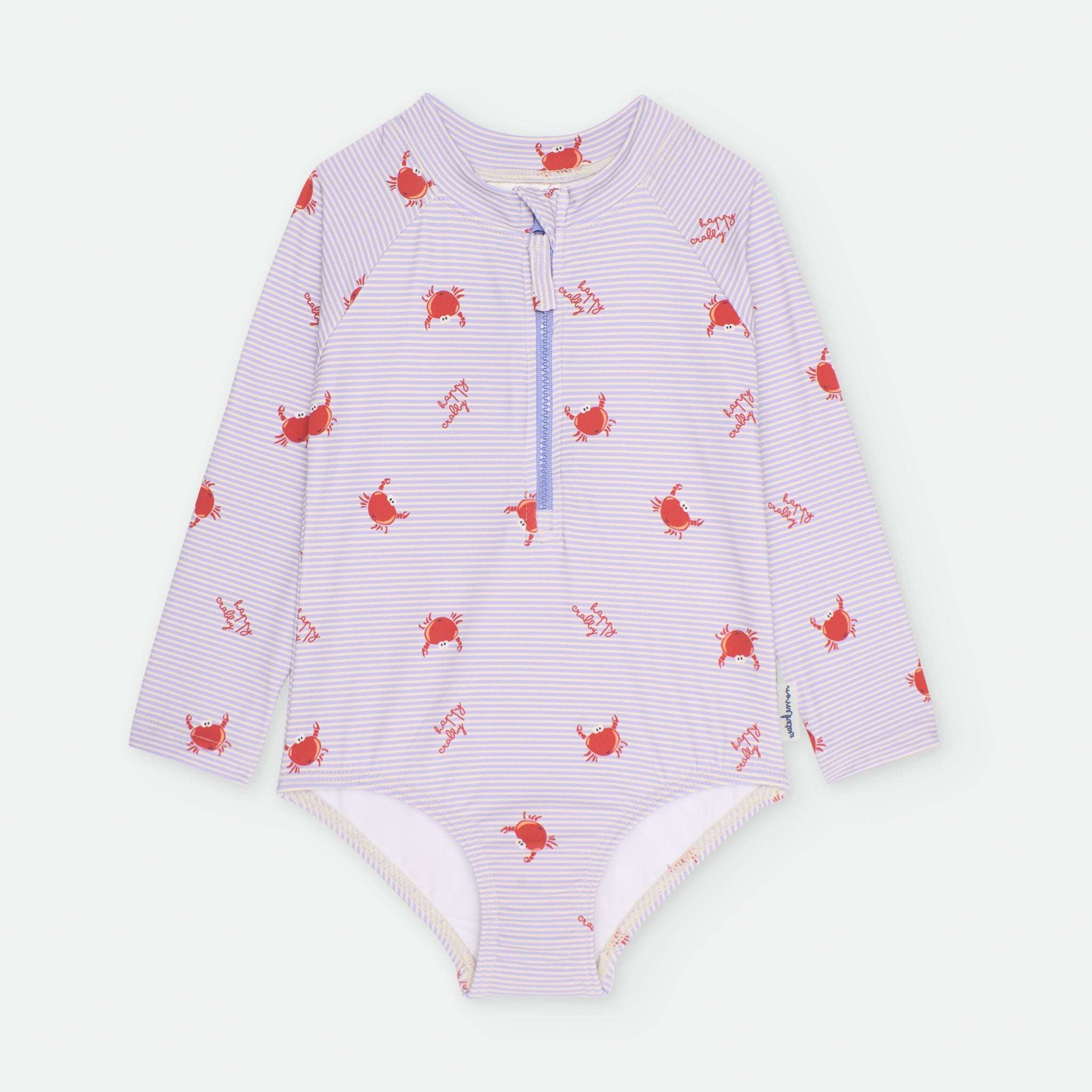 Bañador manga larga rayas y cangrejos