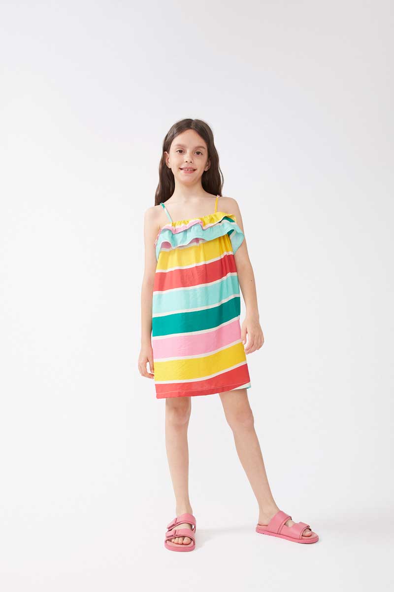 Vestido estampado rayas Colour Wave