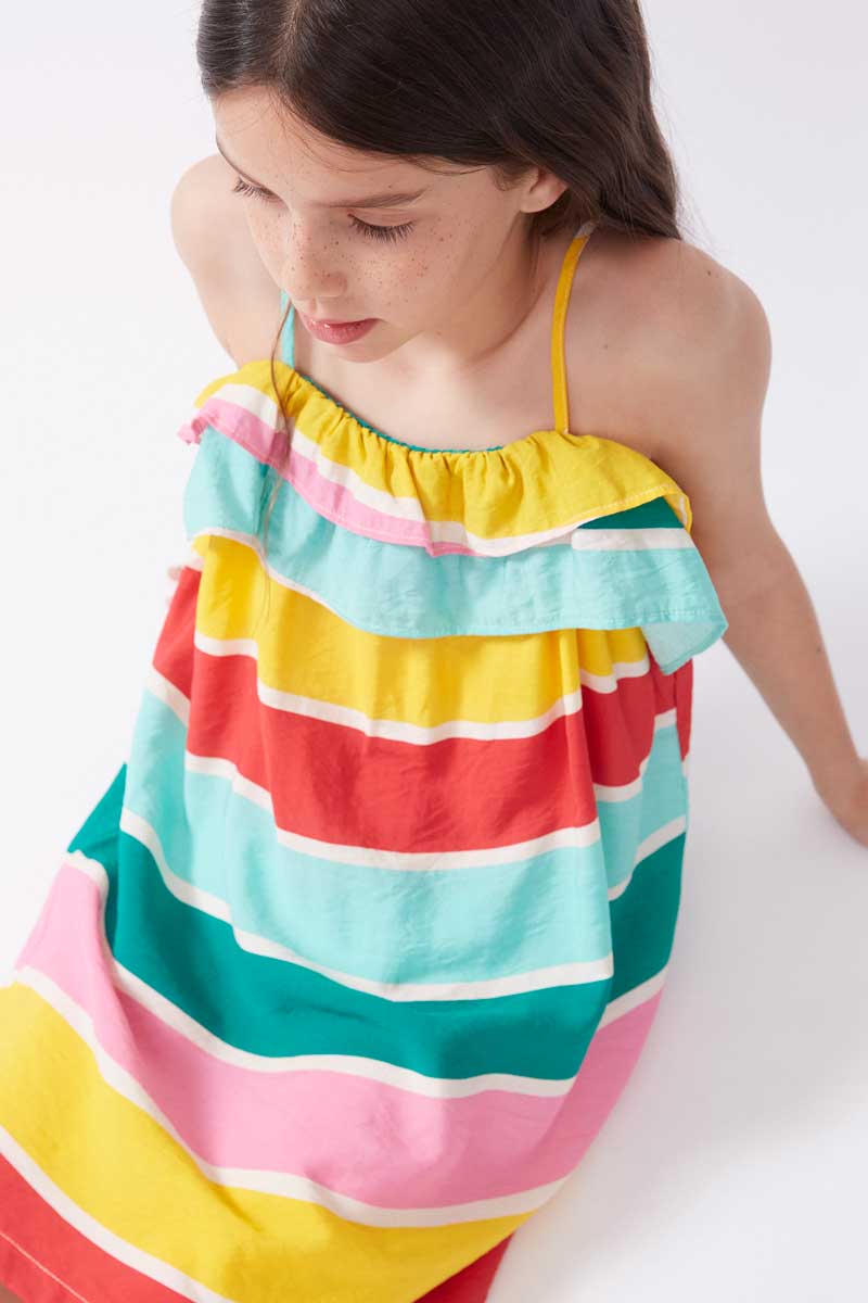 Vestido estampado rayas Colour Wave