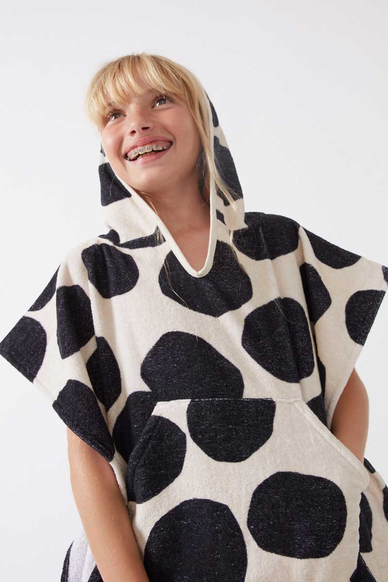 Poncho estampado terrazo