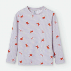 Camiseta UPF50+ rayas y cangrejos
