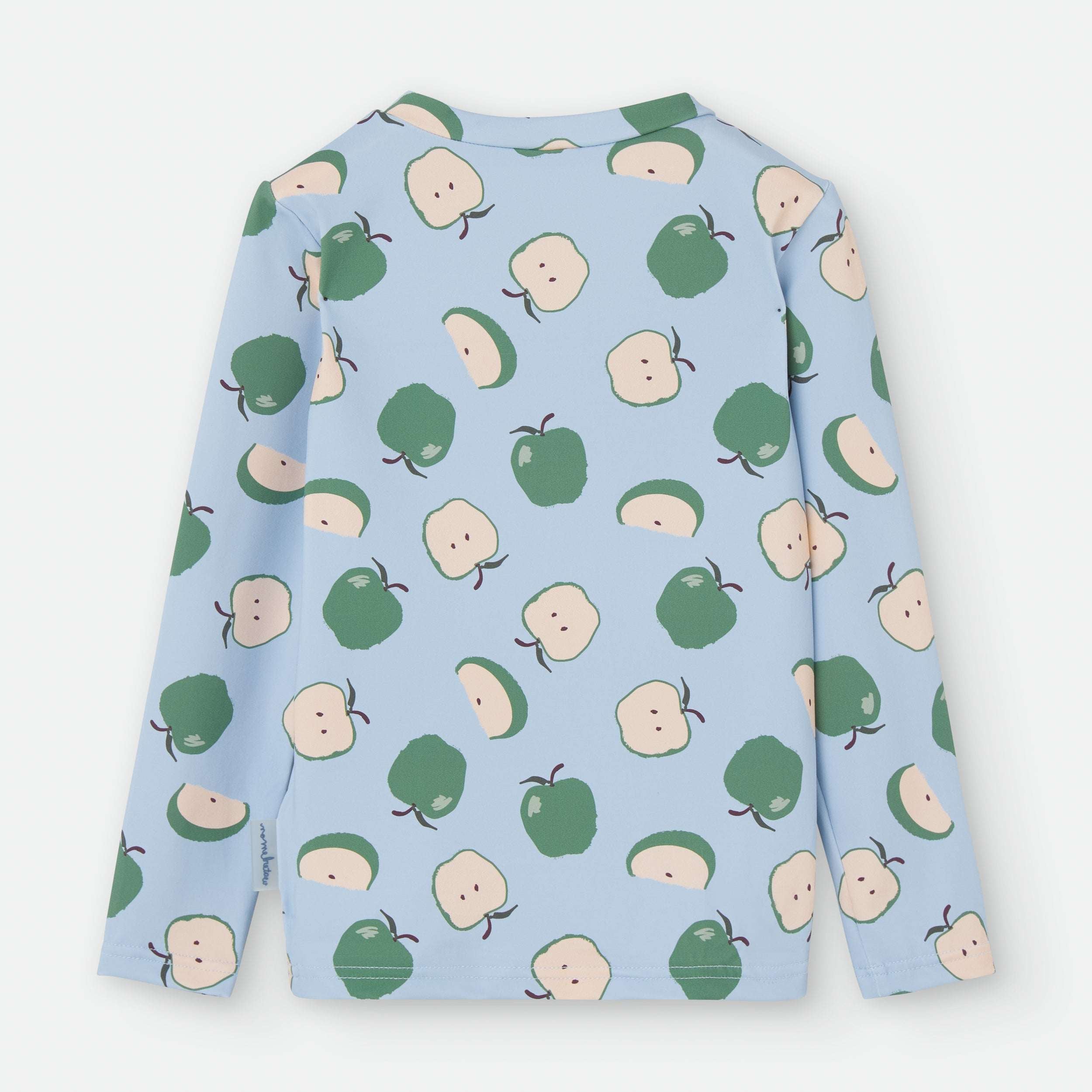 Camiseta UPF50+ manzanas azul