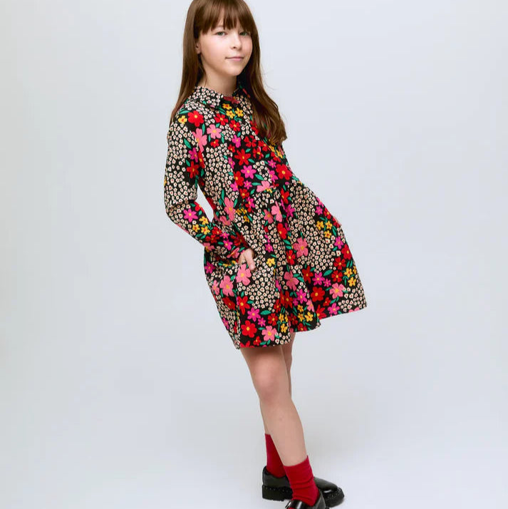 Vestido camisero Flores Giardino