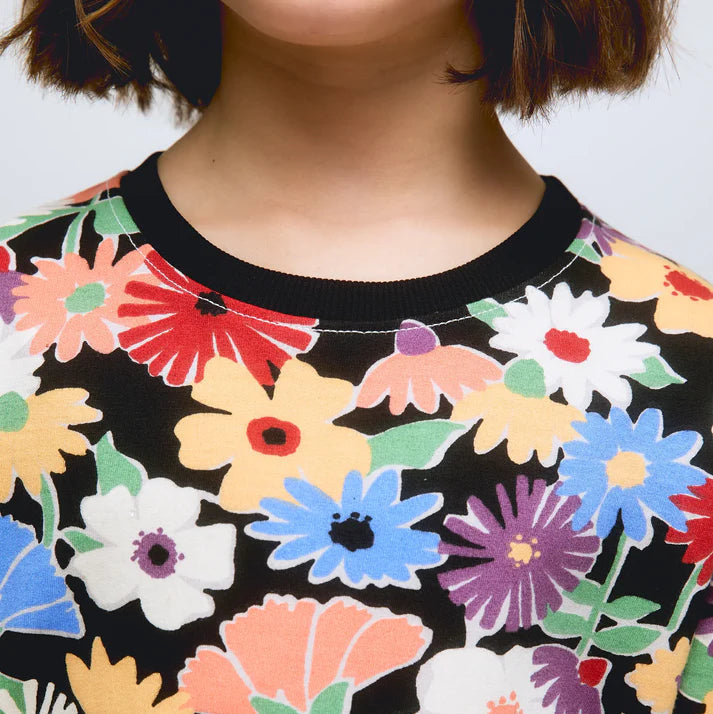 short floral print dress