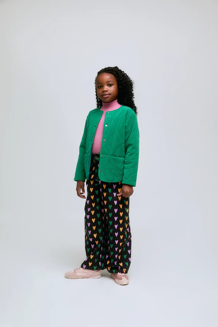 Pantalon ancho estampado mini corazones