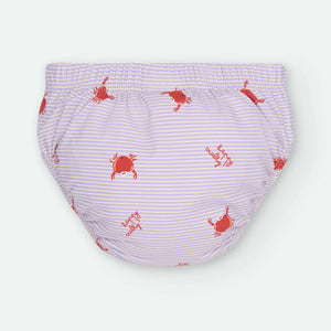 Bañador pañal rayas y cangrejos