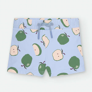 Boxer de baño manzanas azul
