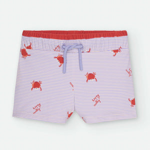 Boxer de baño rayas y cangrejos