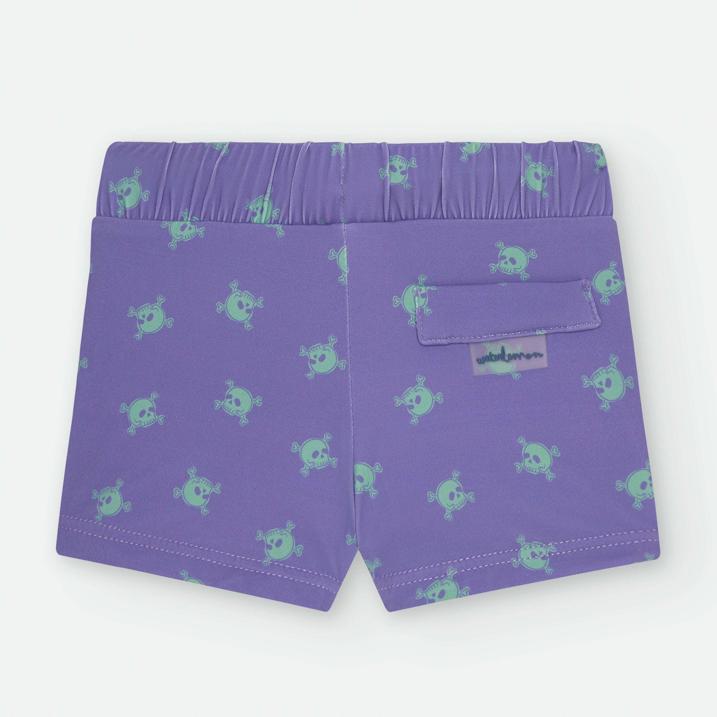 Boxer de baño calaveritas morado