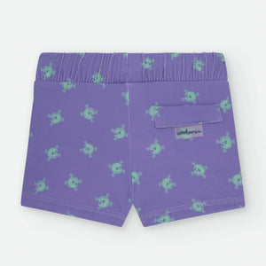 Boxer de baño calaveritas morado