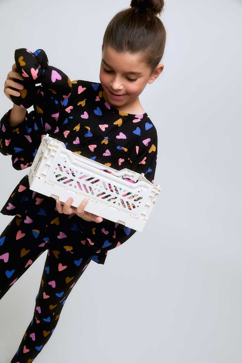 Heart print leggings