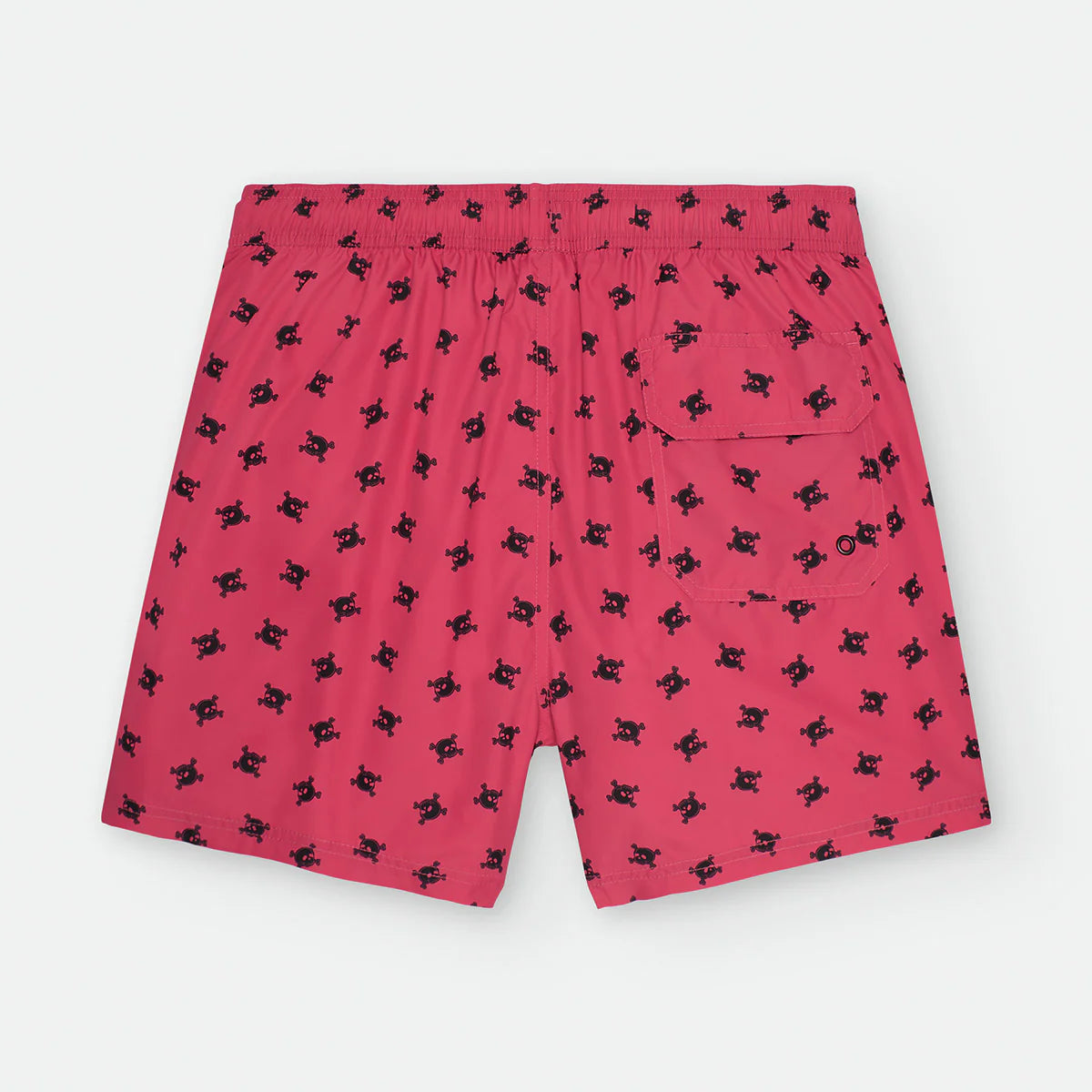 Bañador de Tela Calaveritas Rojo