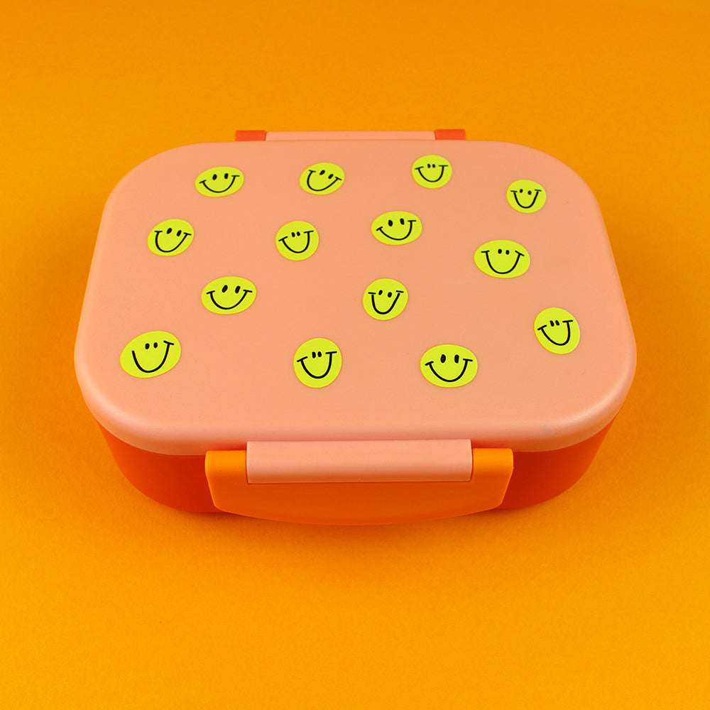 Fiambrera caritas sonrientes naranja