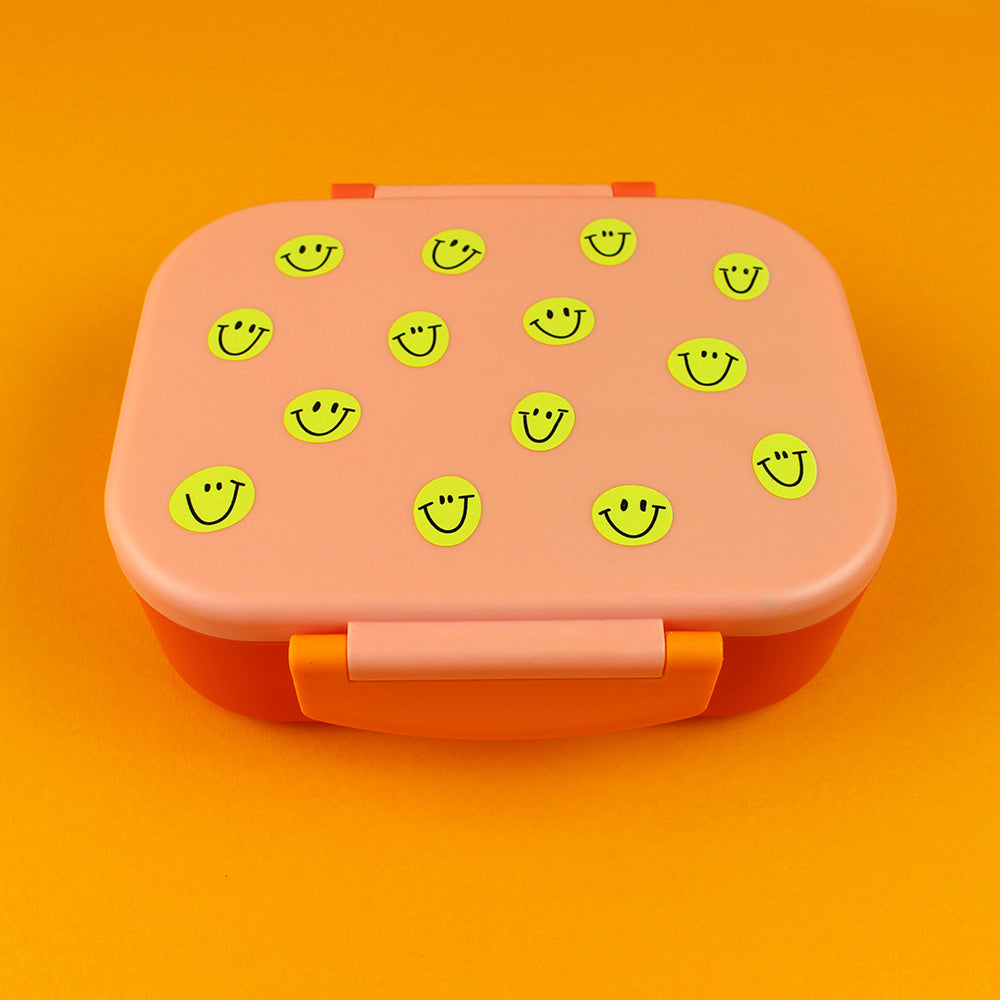 Fiambrera caritas sonrientes naranja