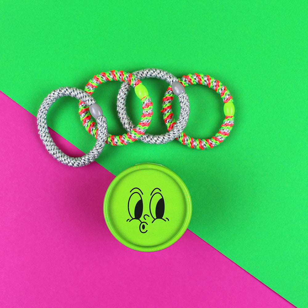 Pack 4 Gomas Pelo Plata/Verde