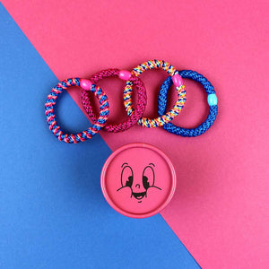 Pack 4 Gomas Pelo Rosa/Azul