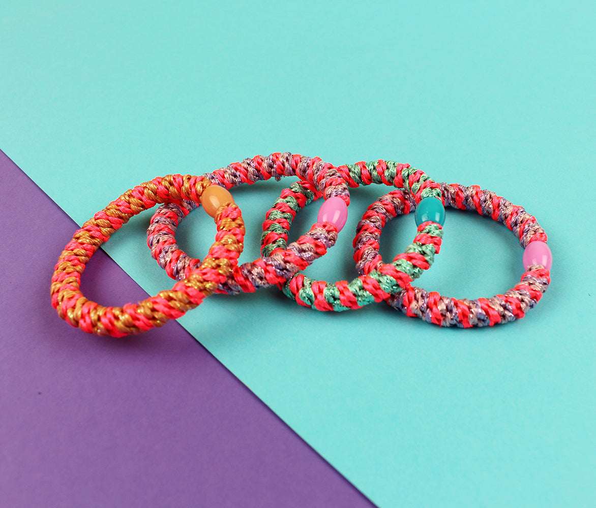 Pack 4 Gomas Pelo Neón Rosa