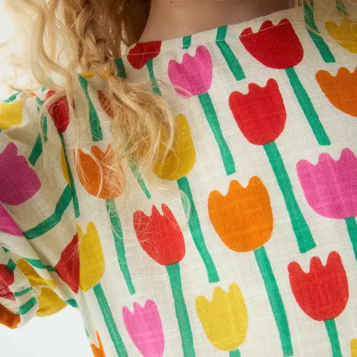 Vestido Estampado Tulipanes