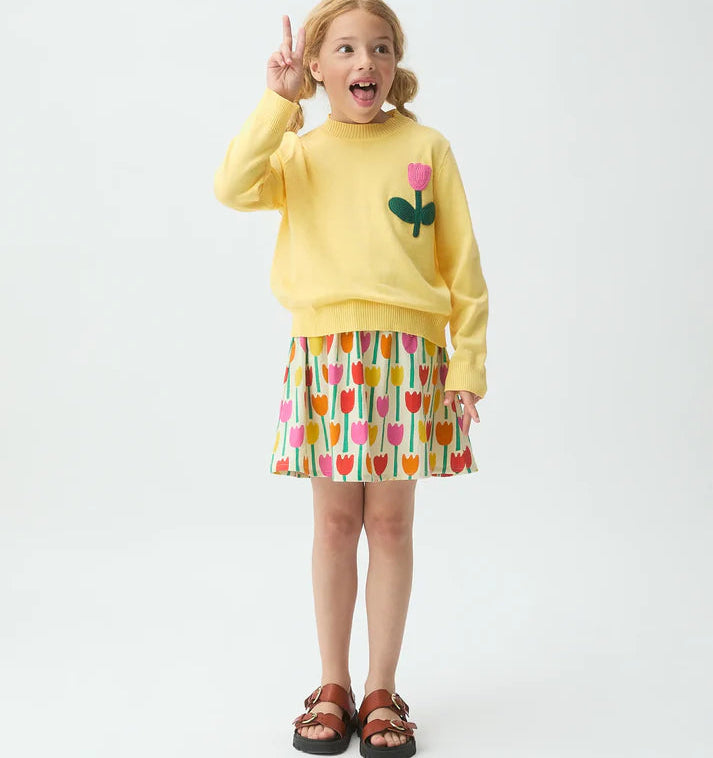 Falda Estampado Tulipanes