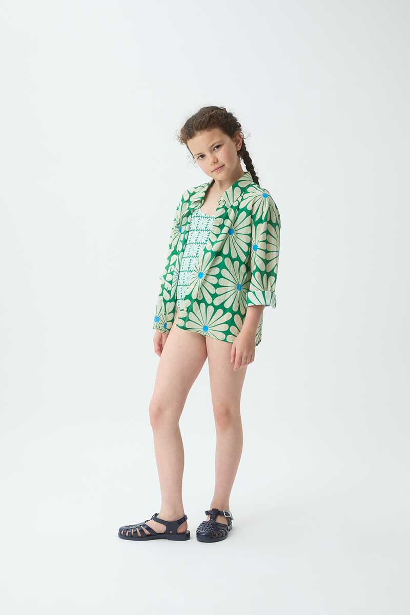 Camisa estampado Olive Flower Green