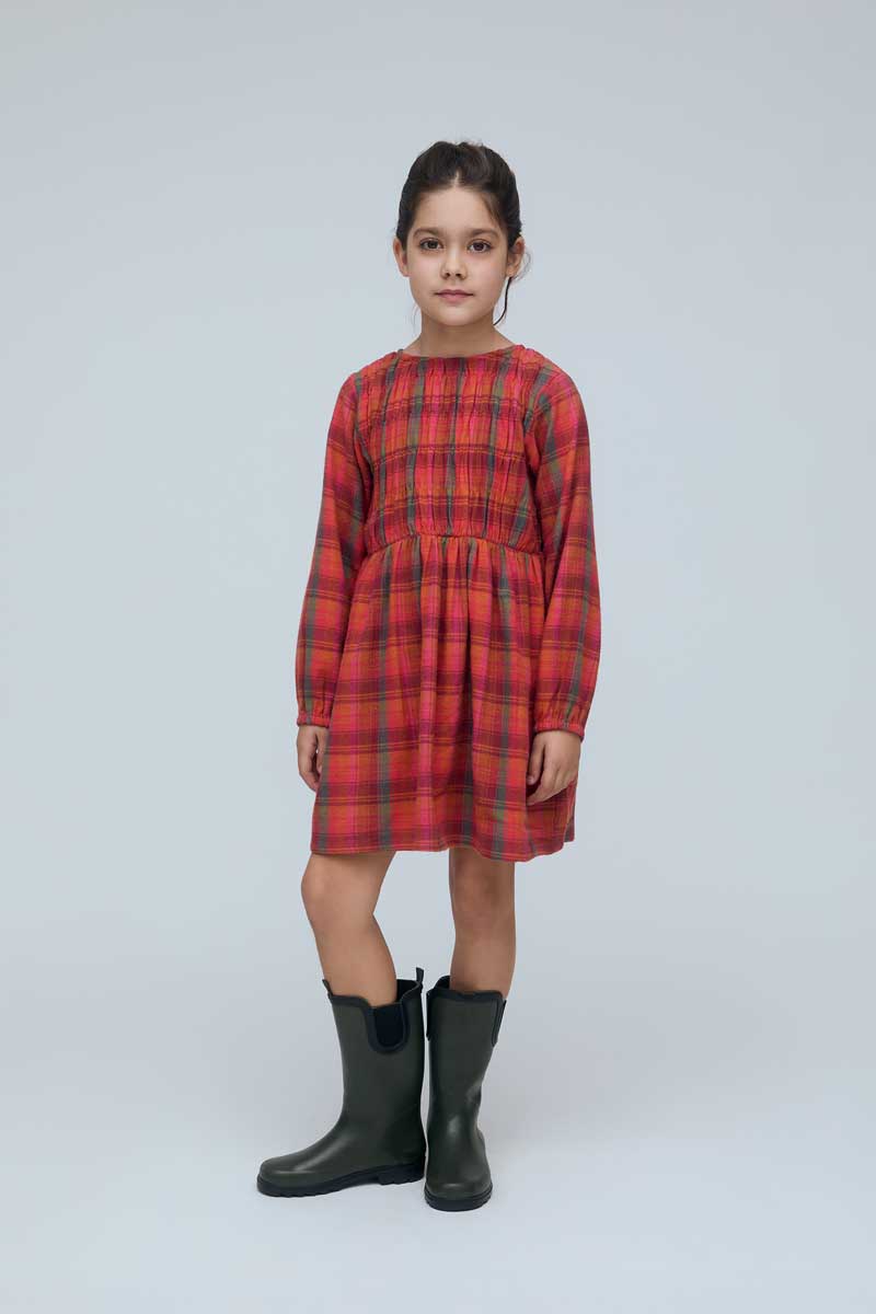 Vestido estampado de cuadros