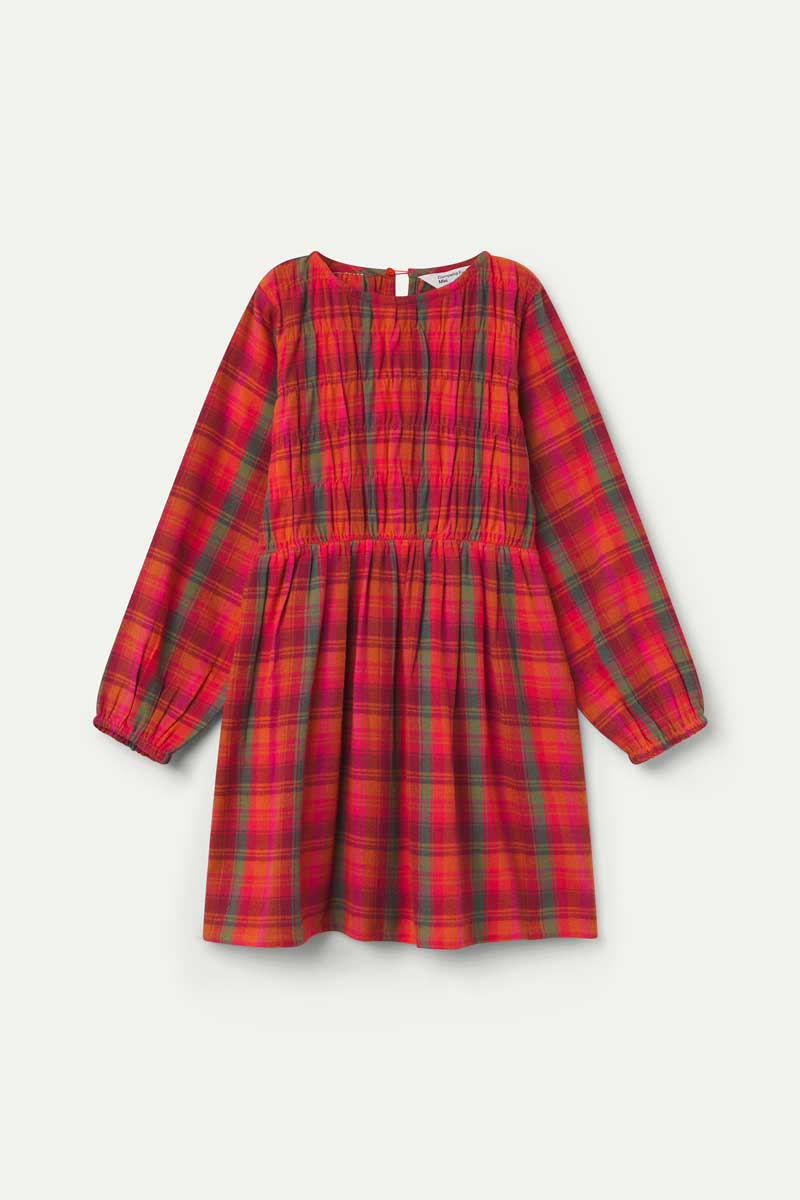 Vestido estampado de cuadros