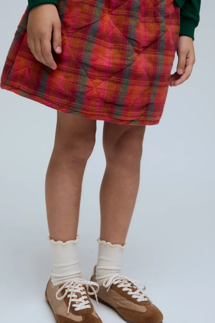 Plaid print skirt