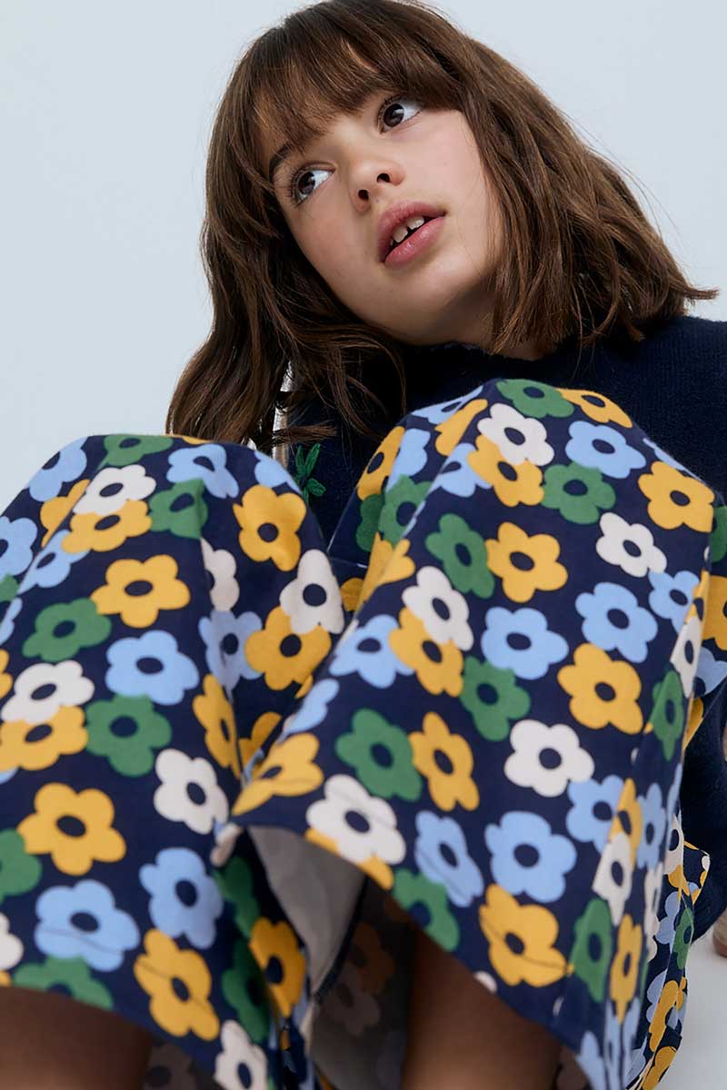 Pantalon ancho florecitas