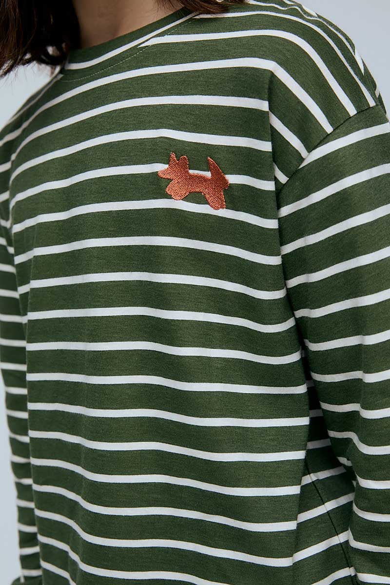 Camiseta rayas caqui