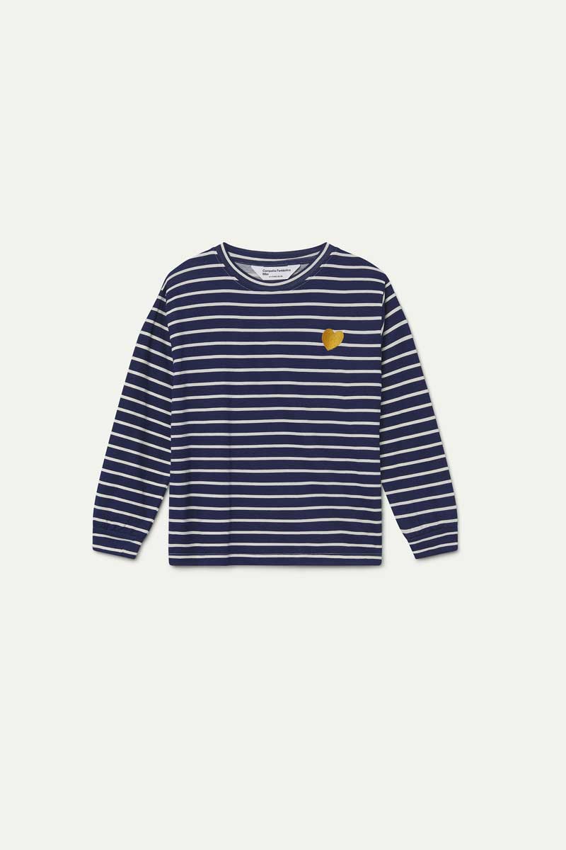 Camiseta rayas azul marino