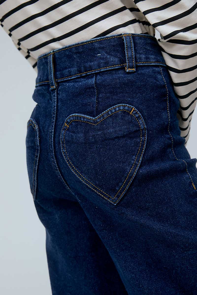 Pantalon vaquero corazones