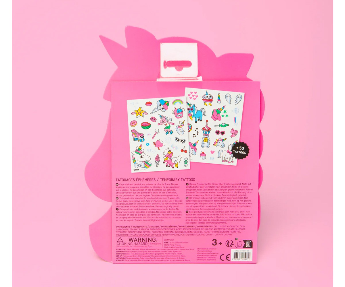 Tatuajes Temporales Unicornios OMY