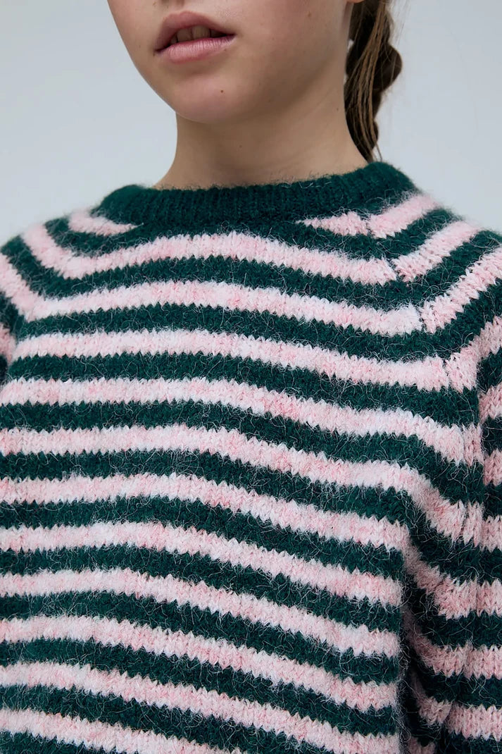 Jersey Rayas Verde y Rosa