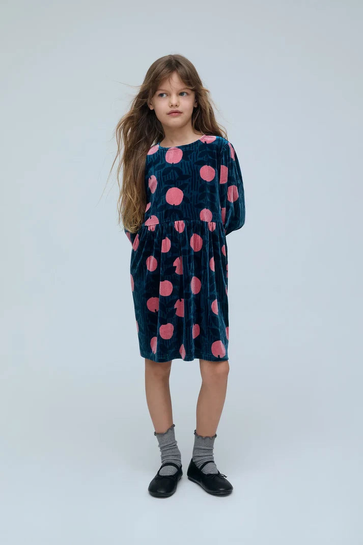Vestido de terciopelo estampado