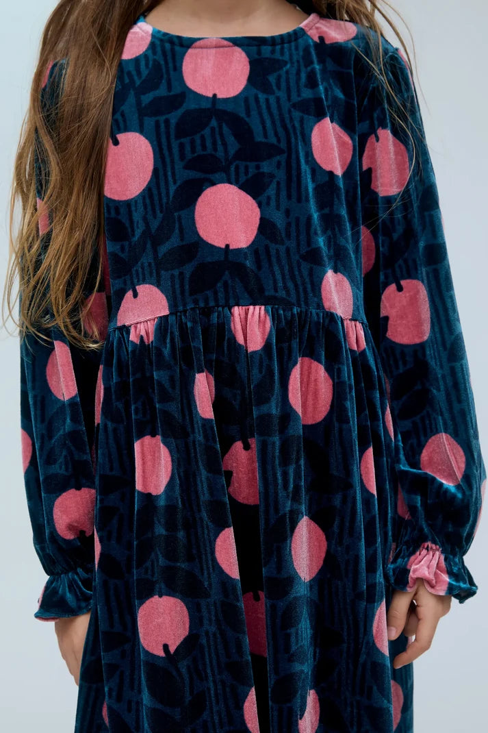 Vestido de terciopelo estampado