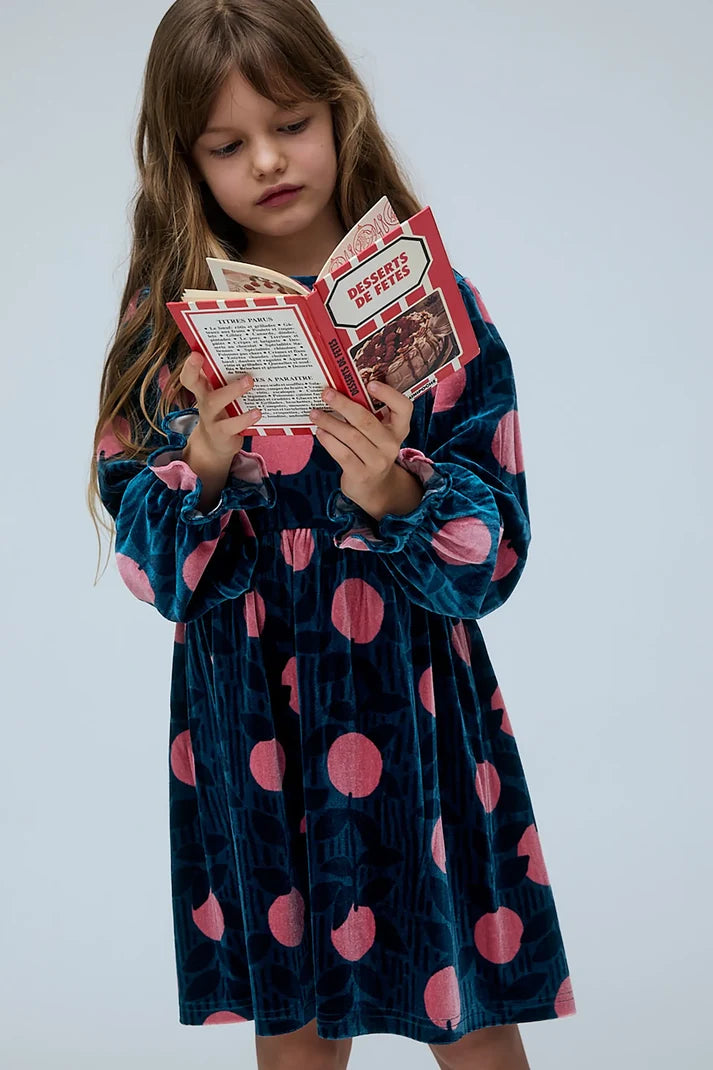 Vestido de terciopelo estampado