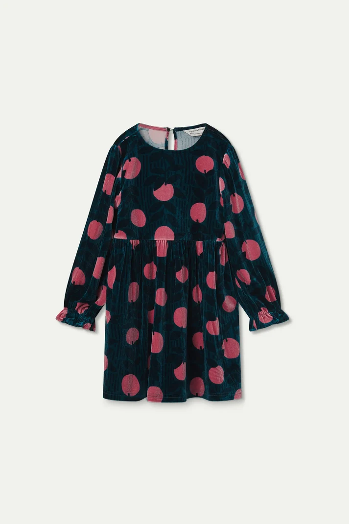 Vestido de terciopelo estampado