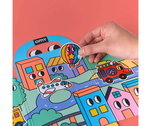 Set de Pegatinas Montessori Transportes