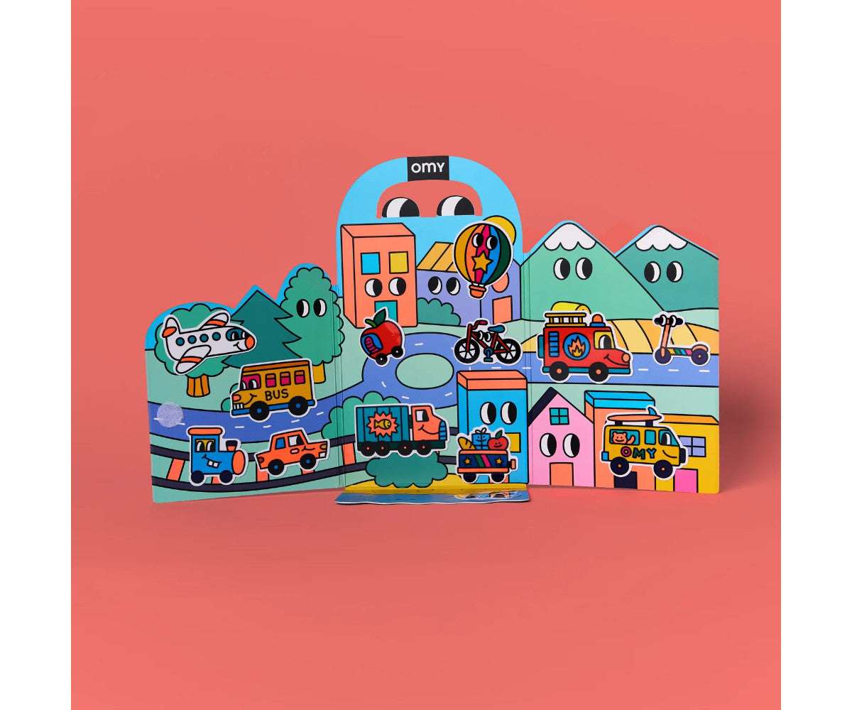 Set de Pegatinas Montessori Transportes