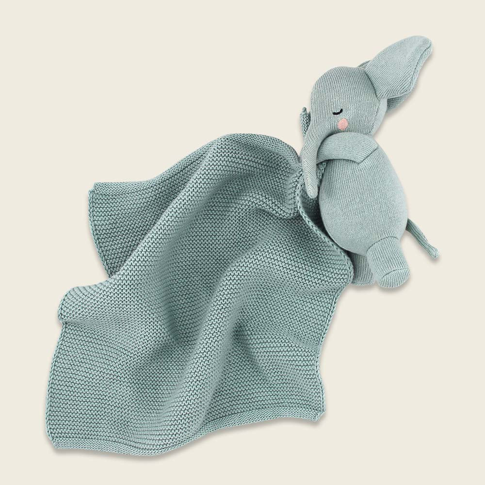 Doudou elefante verde menta