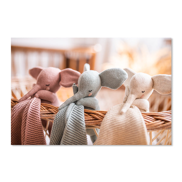 Doudou elefante verde menta